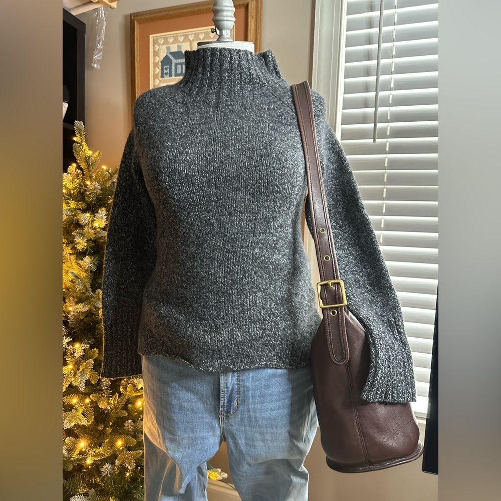 Vintage Old Navy Wool and Angora Charcoal Sweater